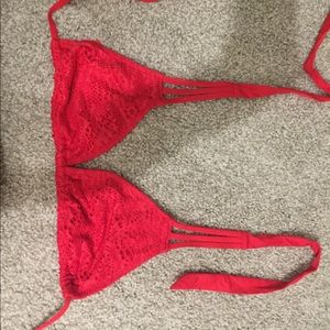 Red bathing suit top